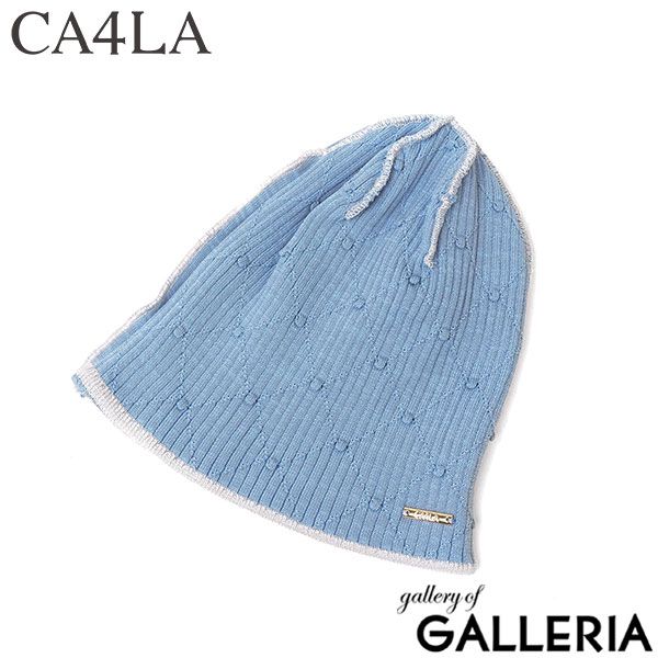 CA4LA ニット帽 帽子 レディース カシラ 春夏 春 夏 サマー ニットキャップ サマーニット ニット 水玉 水玉模様 ドット ブランド おしゃれ カジュアル かわいい 日本製 DOT FIT ONM01938 BLUE