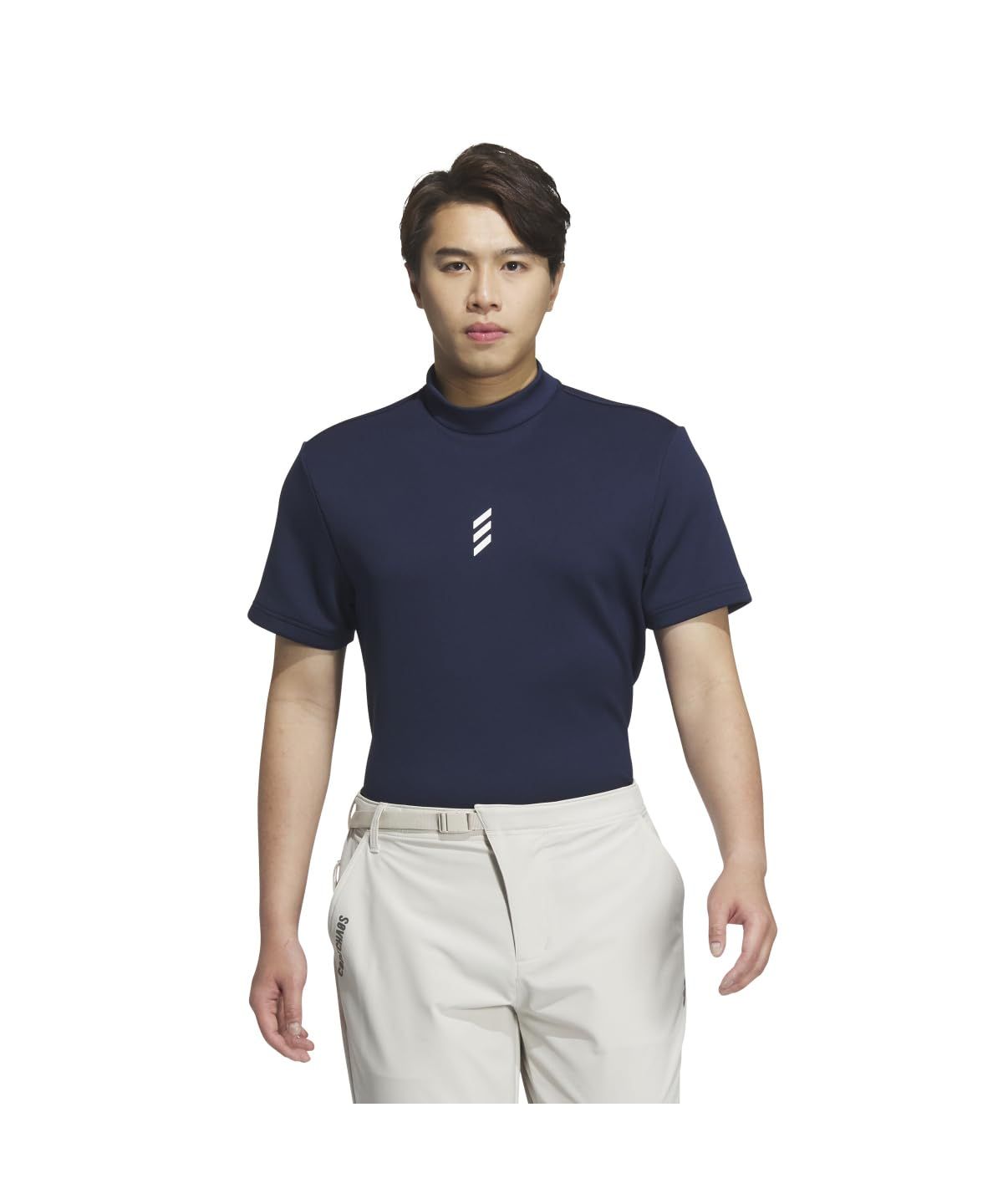 [アディダス] コードカオス モックネック 半袖シャツ [カレッジネイビー] [Free Size]