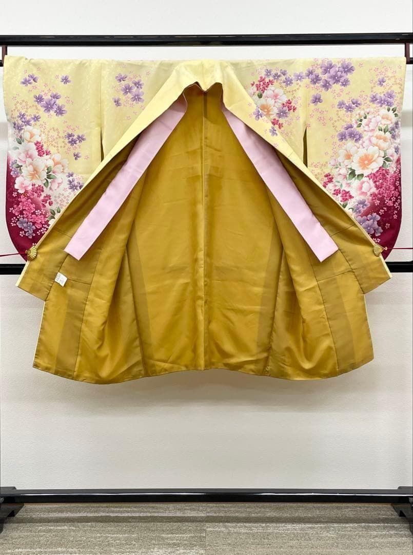 二尺袖 ポリエステル着物 金彩 紋意匠 anan 袴用 MOP558 - メルカリ