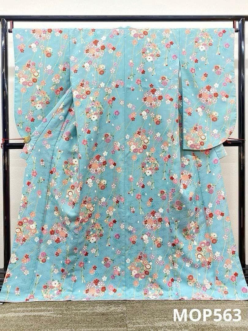 二尺袖 ポリエステル着物 紋意匠 桜 袴向き MOP563
