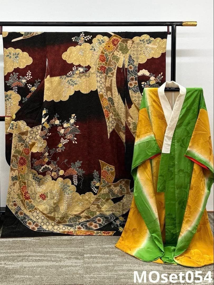 振袖 長襦袢 セット 金通し 金彩 身丈172cm 撥水加工済 MOset054