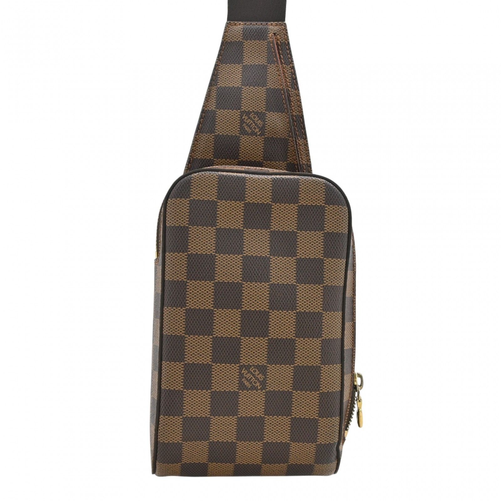 【中古】ルイヴィトン ダミエ ジェロニモス ボディバッグ ブラウン ゴールド金具 Aランク lv6957vv