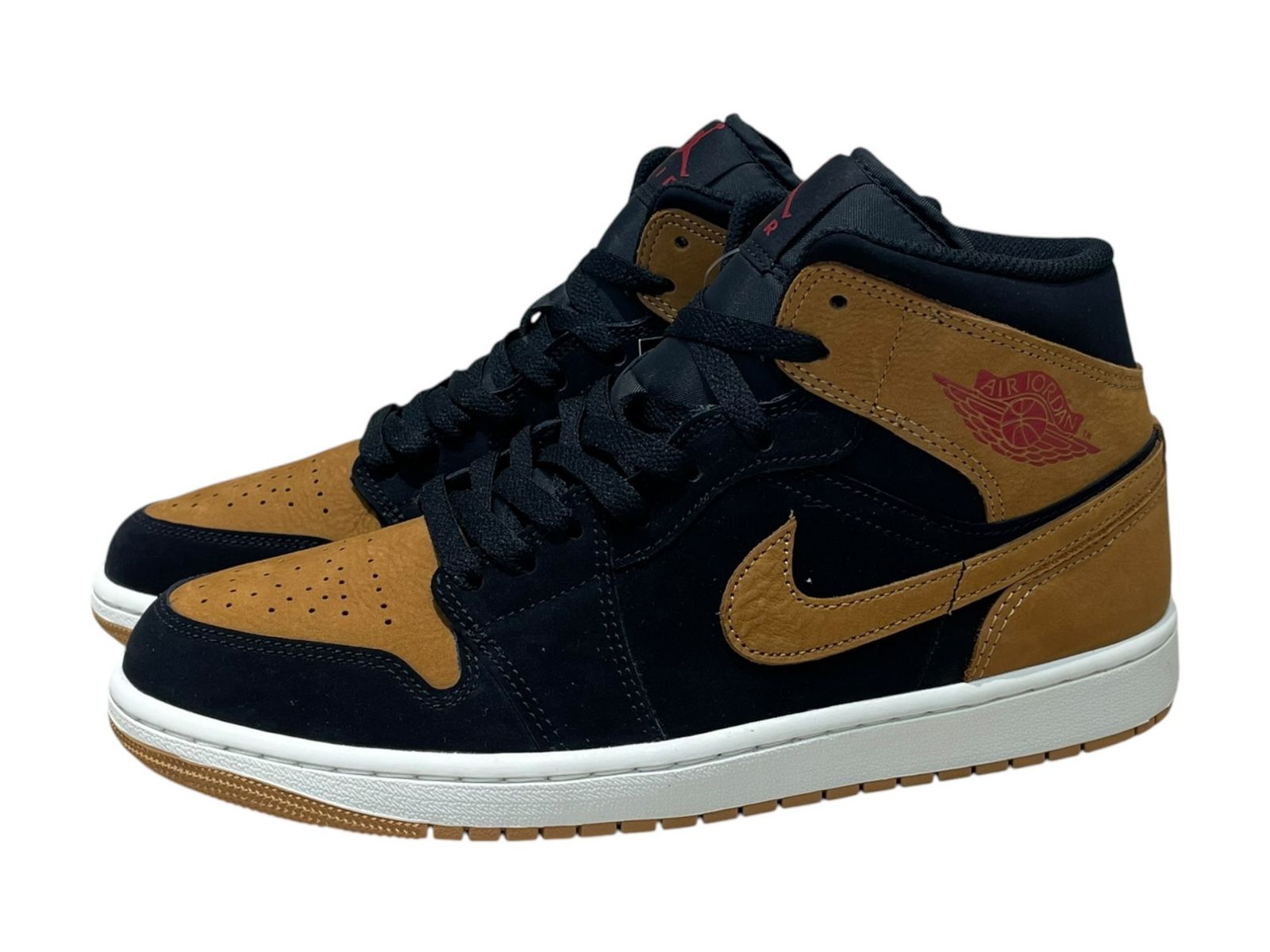 NIKE (ナイキ) Air Jordan 1 Mid SE エアジョーダン ミッド ハイカットスニーカー HV4091-002 27cm US9 ブラック×ブラウン メンズ/065