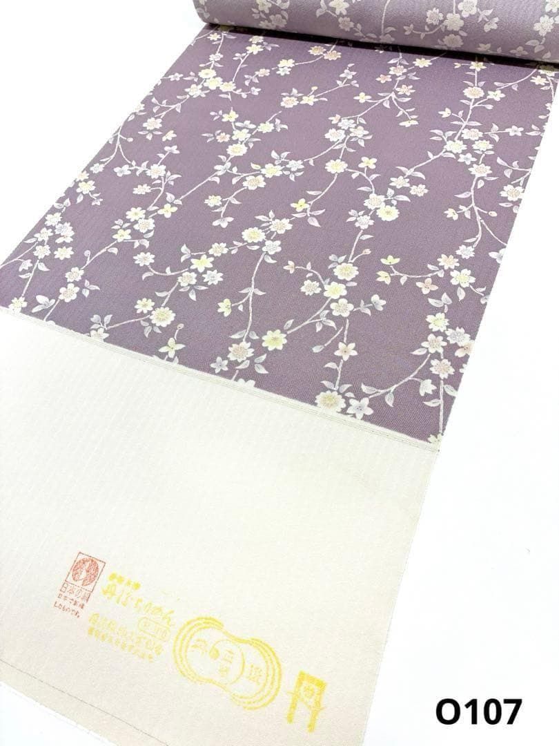小紋 全体柄 丹後ちりめん 桜 反物 正絹 O107