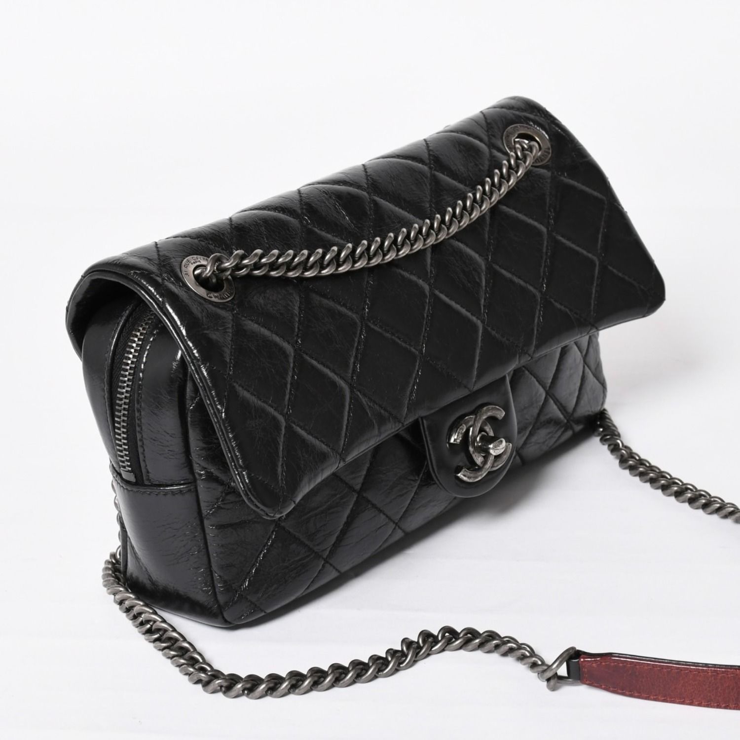 極美品 CHANEL シャネル Sフラップ Wチェーンショルダーバッグ 19番台