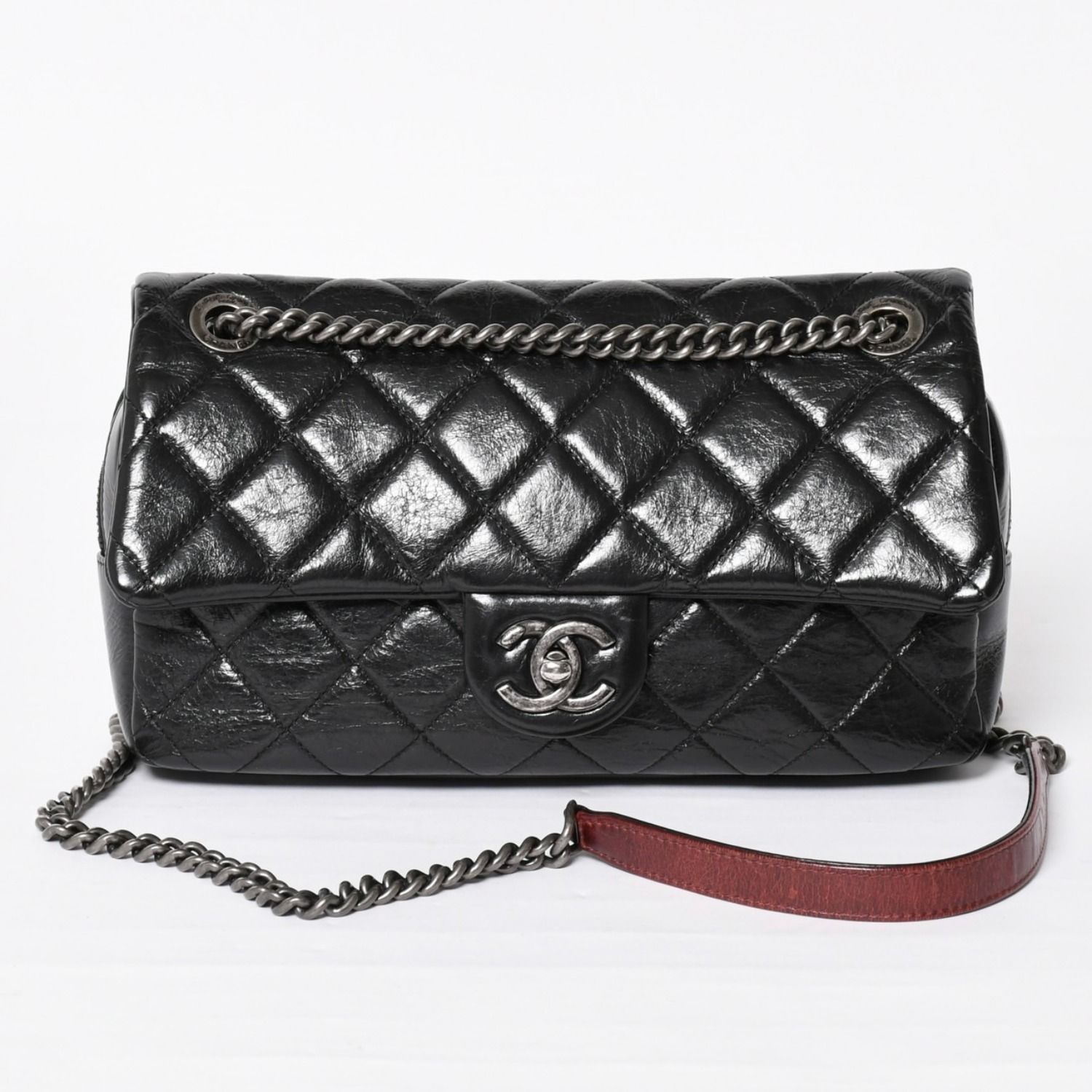 極美品 CHANEL シャネル Sフラップ Wチェーンショルダーバッグ 19番台