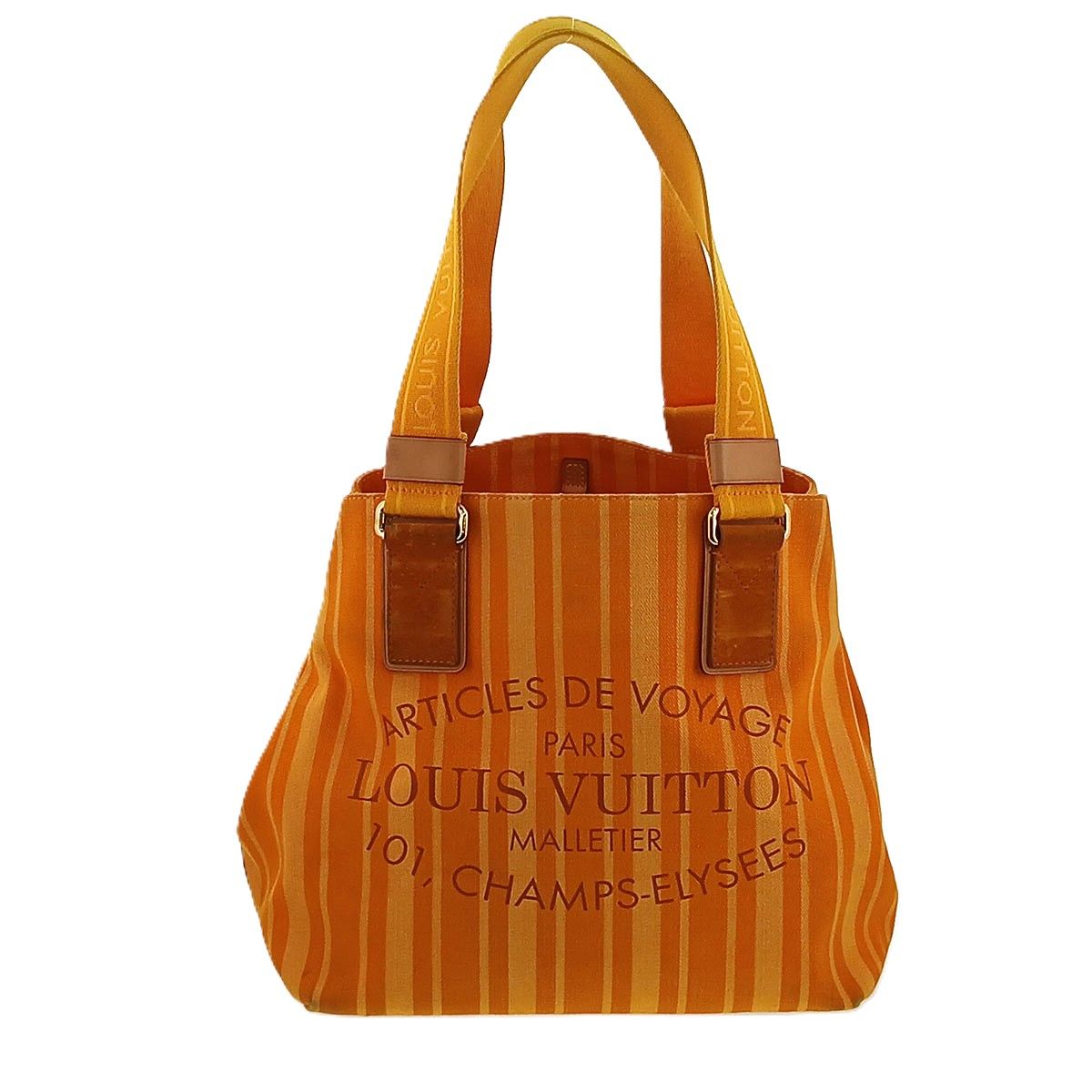 LOUIS VUITTON ルイ・ヴィトン カバ PM トートバッグ M94145 レディース キャンバス イエロー 中古