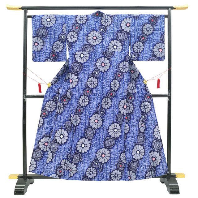 中古】 有松 浴衣 本場有松鳴海絞り 夏物 リサイクル ゆかた 絞り 木綿