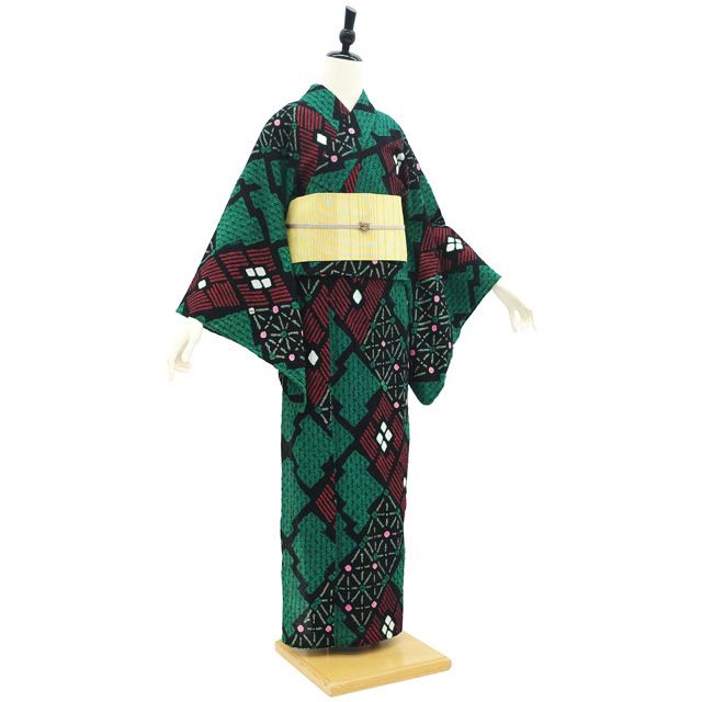 美品❗️有松鳴海絞り　レア❗️ 中古】 有松 浴衣 本場有松鳴海絞り 夏物 リサイクル ゆかた 絞り 木綿