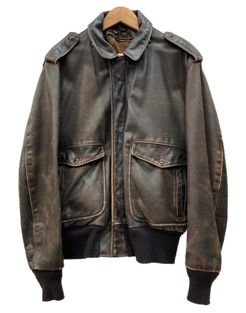Schott　size40　a-2　フライトジャケット　ブラウン　美品 ショット SCHOTT Type A-2 Flight Jacket フライト ジャケット ジップ