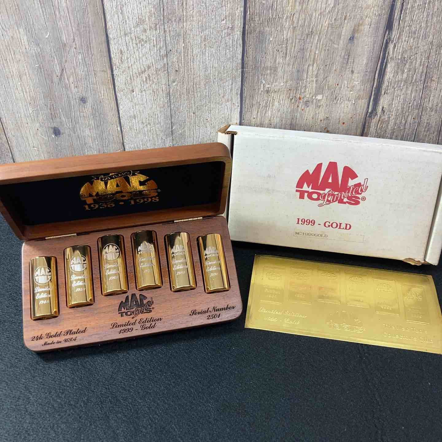 【中古美品】 マックツール(MACTOOLS) 24ｋソケットセット 60周年記念 1999年 GOLD 未使用長期保管品 【東大和店】