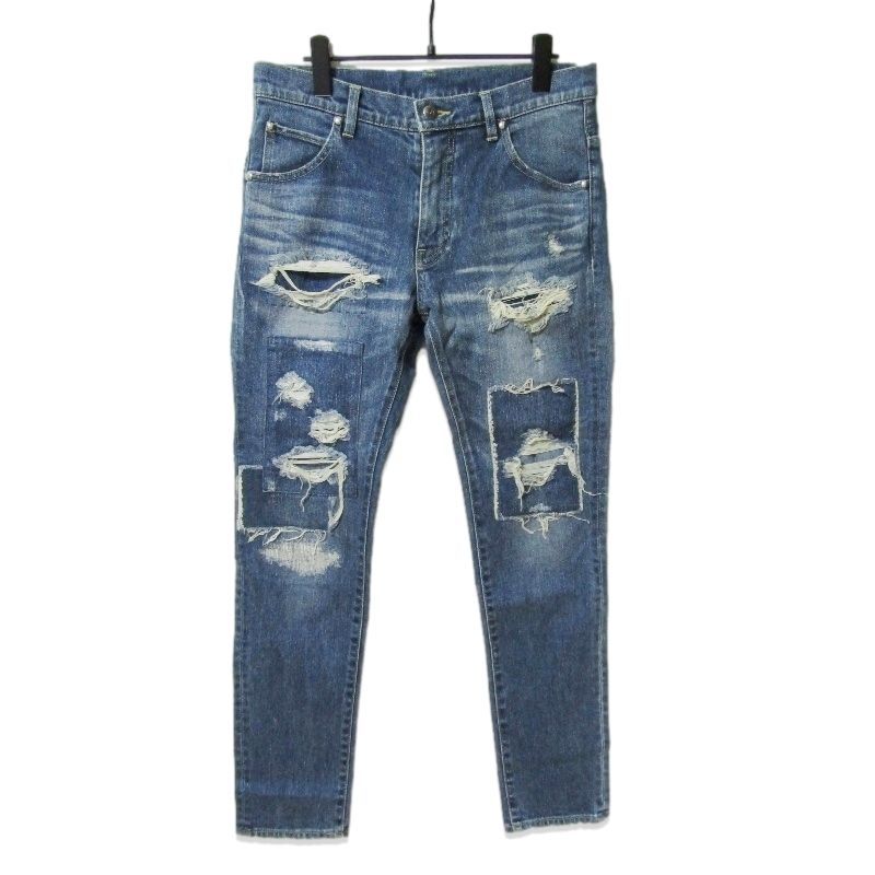 1piu1uguale3 ウノピゥウノウグァーレトレ デニムパンツ ダメージ加工 MRP493 9 TAPERED PROGRESSIVE DENIM インディゴ 4 27114007