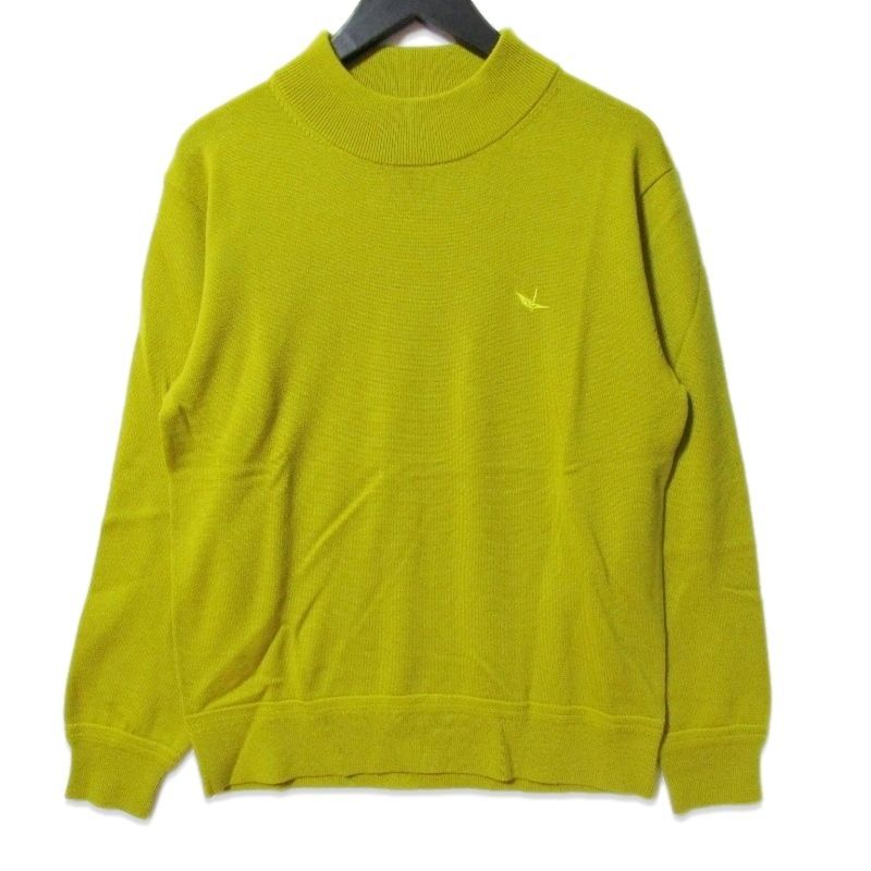 美品 1piu1uguale3 ウノピゥウノウグァーレトレ モックネックニット MRK279 MOCK NECK KNIT ウール プルオーバー マスタード 4 27113990