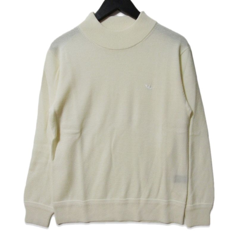 美品 1piu1uguale3 ウノピゥウノウグァーレトレ モックネックニット MRK279 MOCK NECK KNIT ウール プルオーバー アイボリー 3 27113992