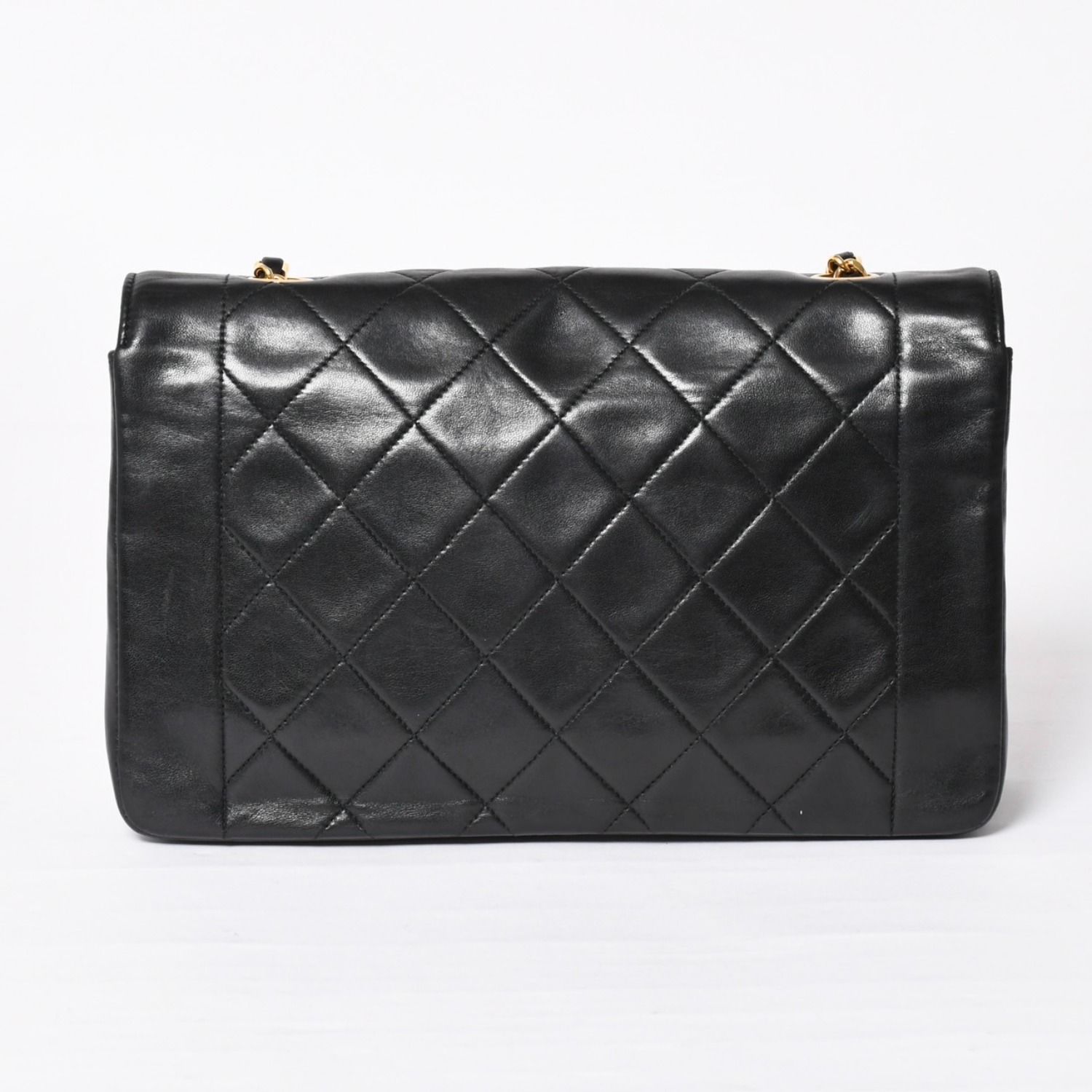 美品 シャネル ラムスキン ダイアナフラップ 25cm 極美品 CHANEL シャネル ダイアナ25 Sフラップ Sチェーンショルダー