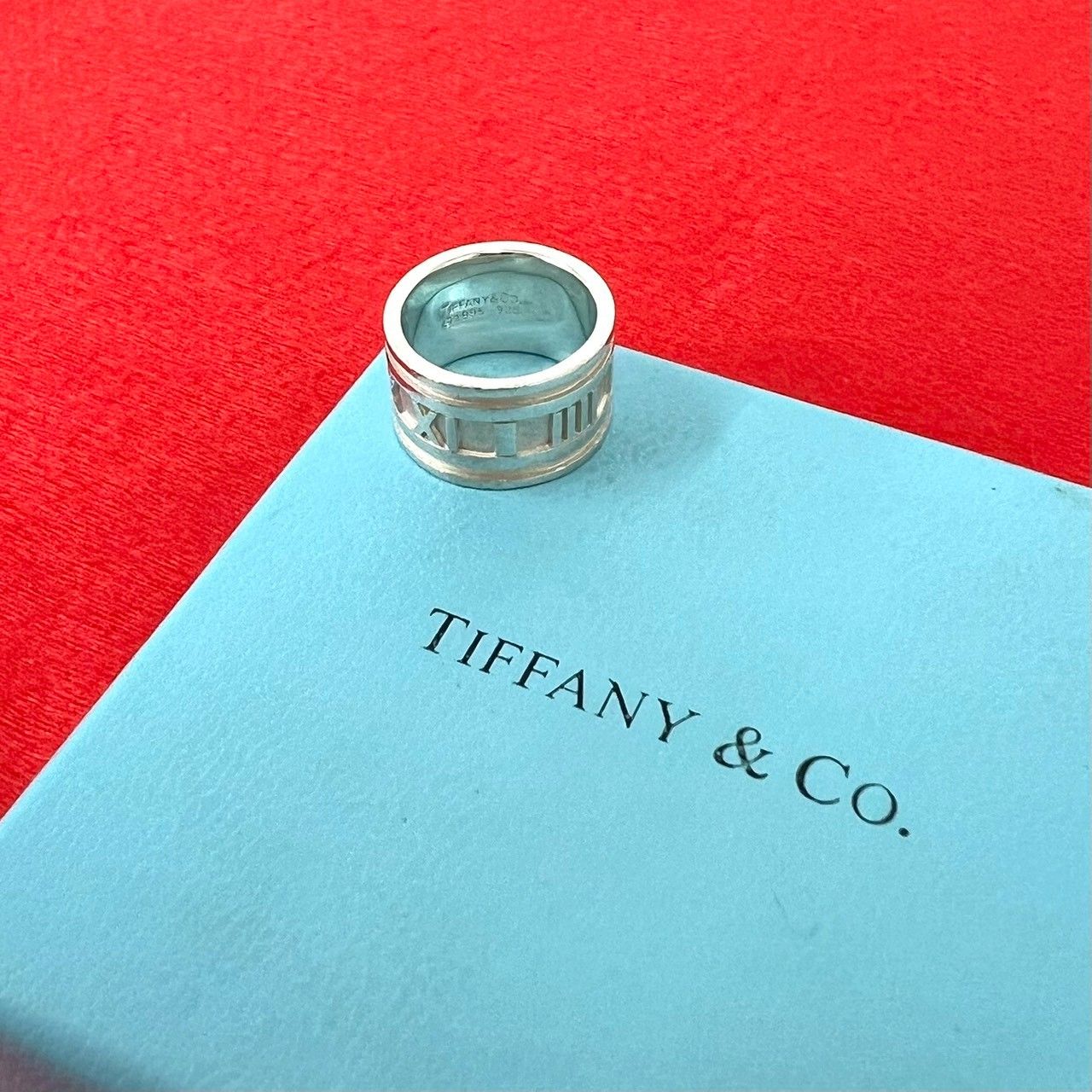 極美品　TIFFANY　オールド　ティファニー　アトラスリング　シルバー　10号 極 美品 TIFFANY&Co. ティファニー ヴィンテージ ワイド アトラス