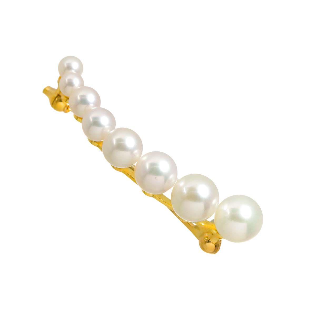 ギンザタナカ GINZA TANAKA アコヤ真珠 6.0-3.3mm ブローチ K18 YG