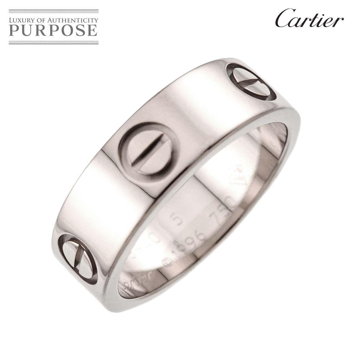カルティエ Cartier ラブ #51 リング K18 WG ホワイトゴールド 750