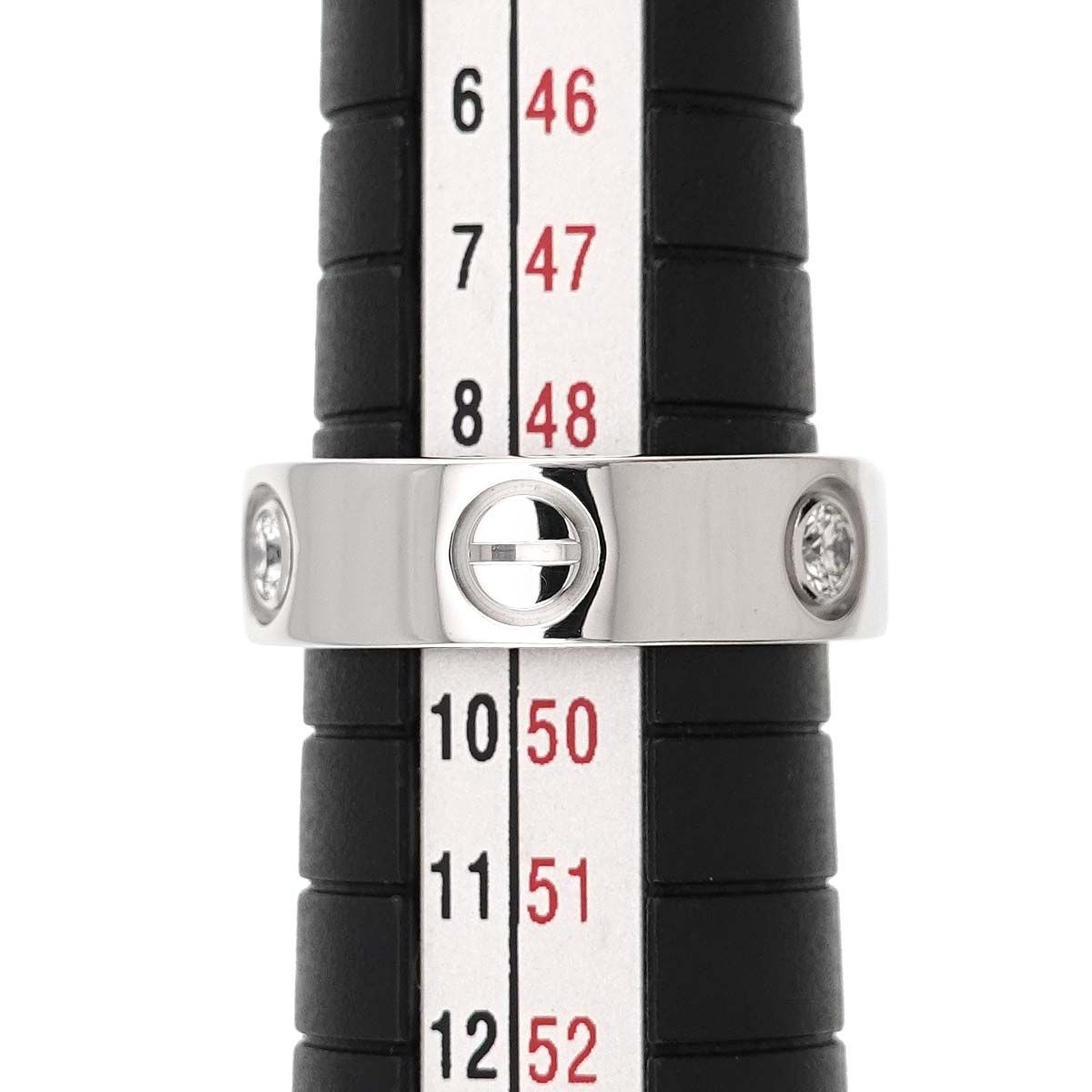 Cartier カルティエ　WG ラブリング　クラシック　49 カルティエ Cartier ラブ クラシック #49 リング ハーフ ダイヤ 3P K18