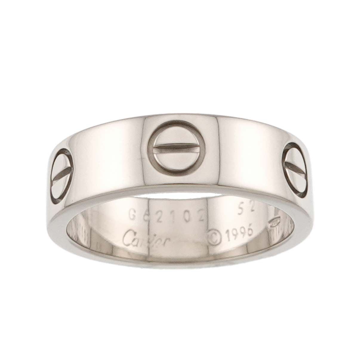 カルティエ Cartier ラブ #52 リング K18 WG ホワイトゴールド 750