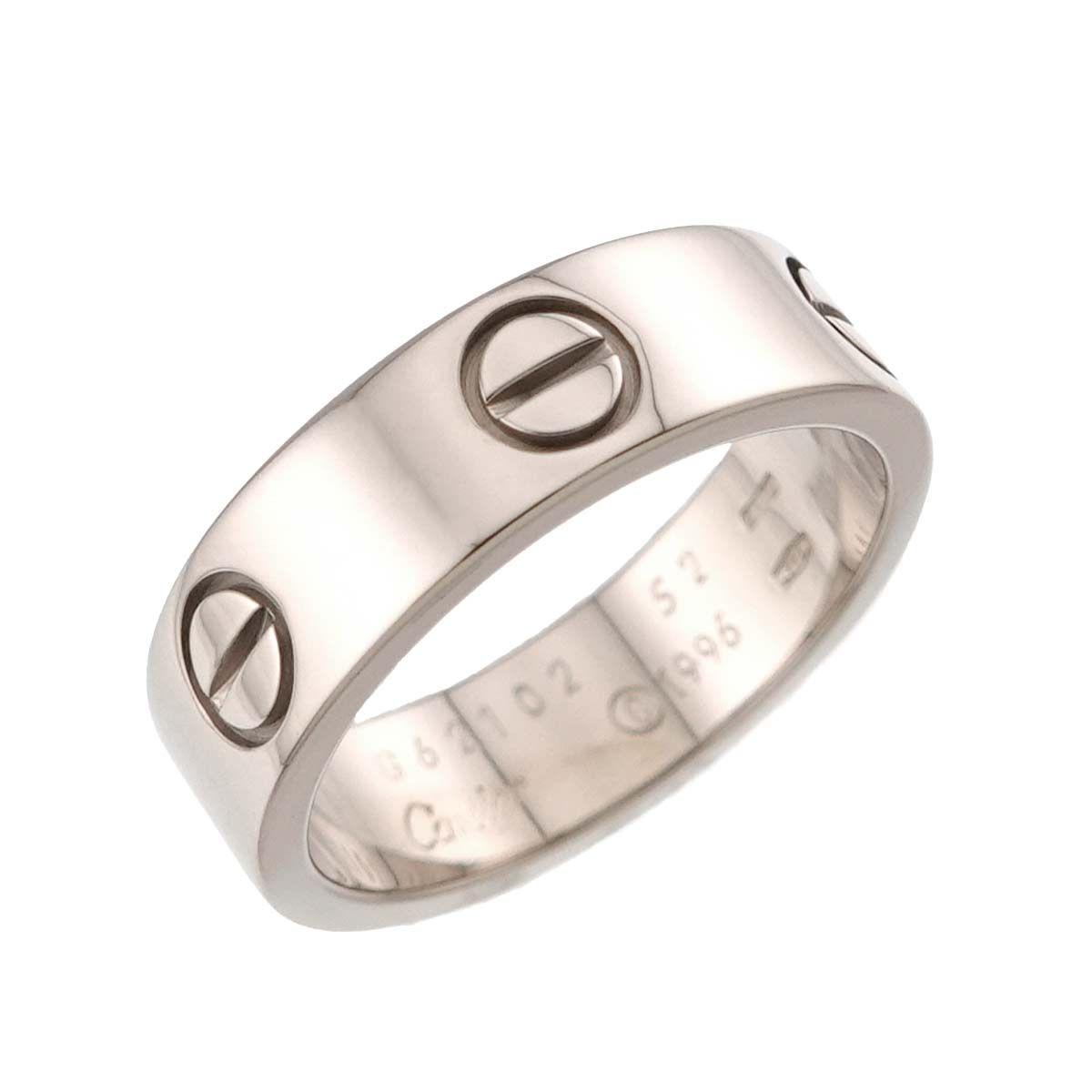カルティエ Cartier ラブ #52 リング K18 WG ホワイトゴールド 750