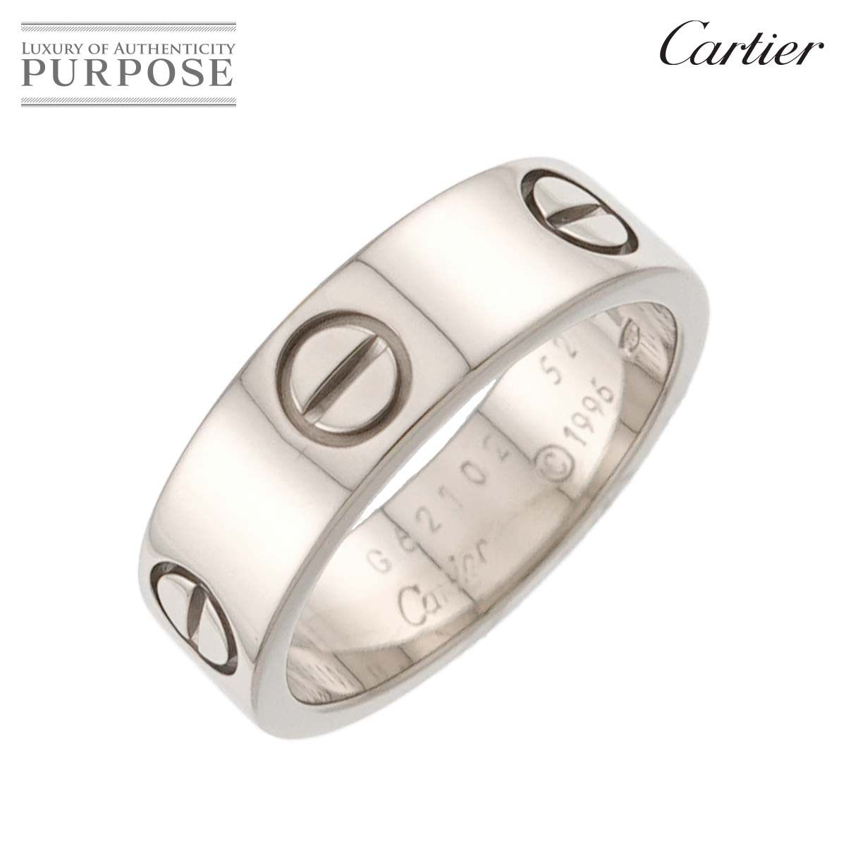 カルティエ Cartier ラブ #52 リング K18 WG ホワイトゴールド 750