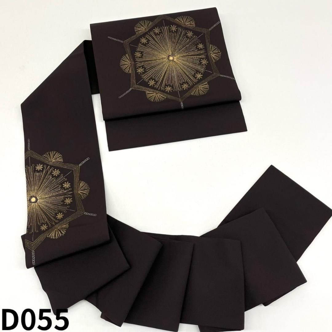 九寸名古屋帯 金彩 手描き 正絹 D055