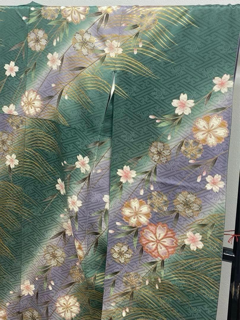 振袖 京友禅 金彩 桜 さが美扱い 身丈165cm 撥水加工 MO2286 - メルカリ