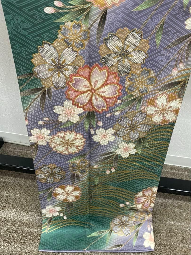 振袖 京友禅 金彩 桜 さが美扱い 身丈165cm 撥水加工 MO2286 - メルカリ