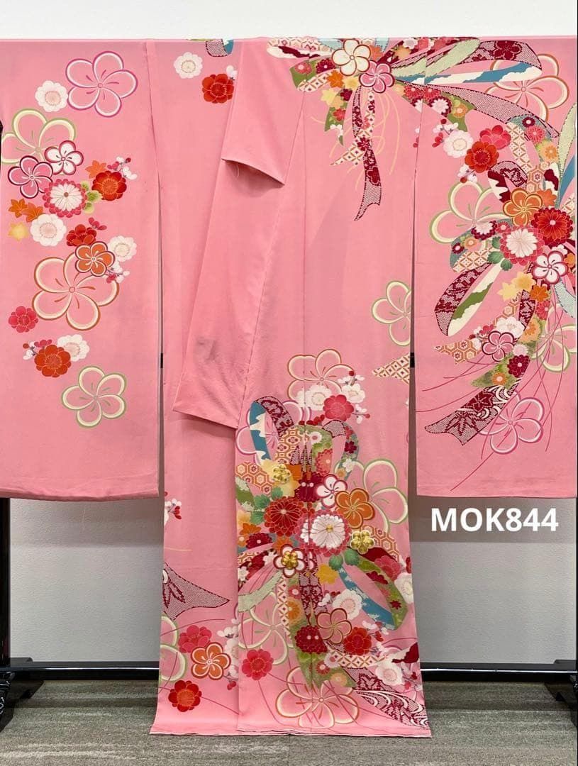 振袖 豪華 刺繍 金駒 金彩 紋意匠 身丈168cm 撥水加工済 MO2642