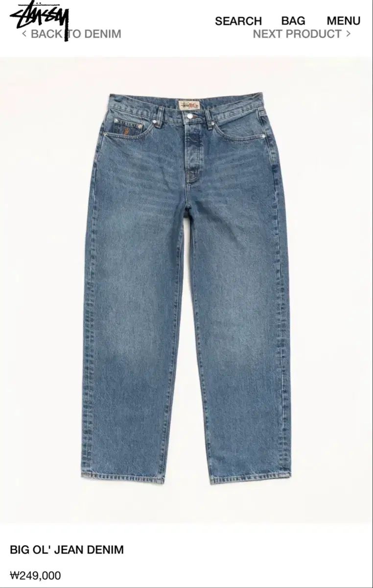 STUSSY BIG ALL JEAN デニム 34 Stussy Big ol