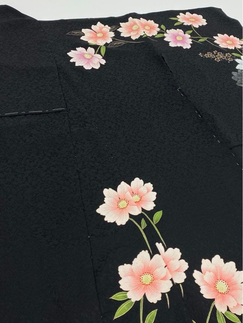 振袖 仮絵羽 金彩 紋意匠 正絹 未仕立て品 八掛付き MOK503