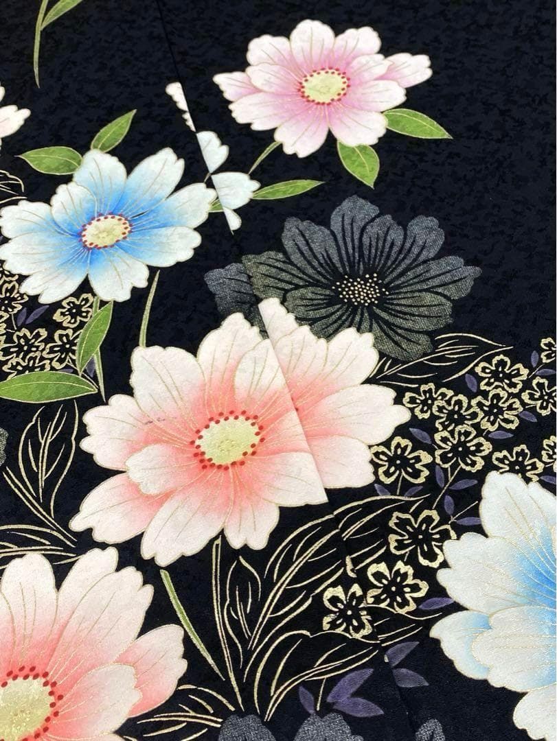 振袖 仮絵羽 金彩 紋意匠 正絹 未仕立て品 八掛付き MOK503 振袖 仮絵羽 金彩 紋意匠 正絹 未仕立て品 八掛付き MOK503