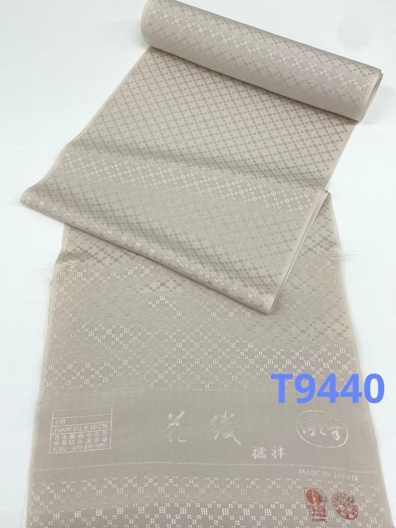 長襦袢 紋意匠 伊と幸 薄梅鼠色 正絹 反物 T9440