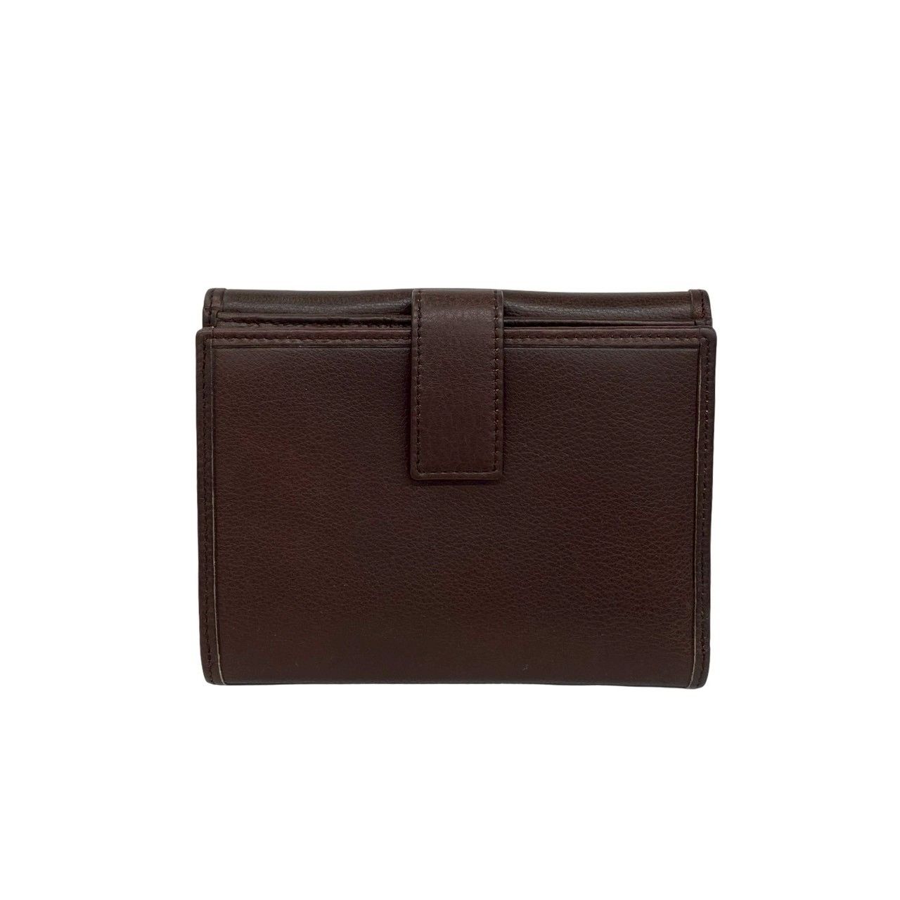 極 美品 希少品 LOEWE ロエベ アナグラム ロゴ 刻印 レザー 本革 二