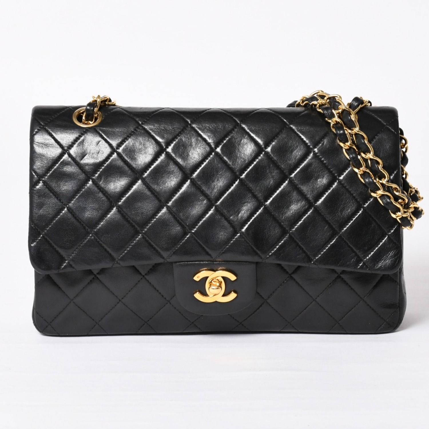 極美品 CHANEL シャネル マトラッセ25 Wフラップ Wチェーンショルダー 