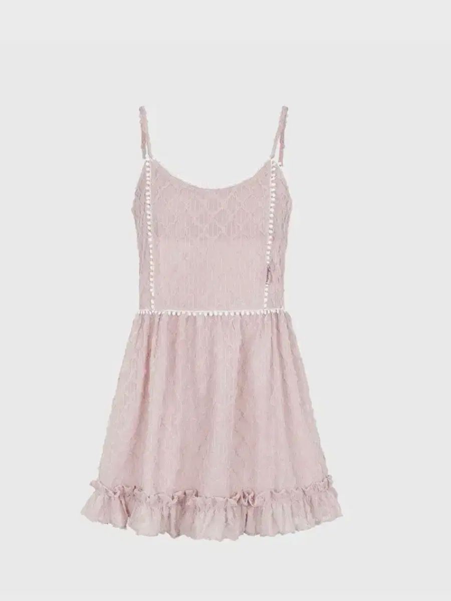 Newalrin Tutu Frill Lace Sleeveless Dress ピンク