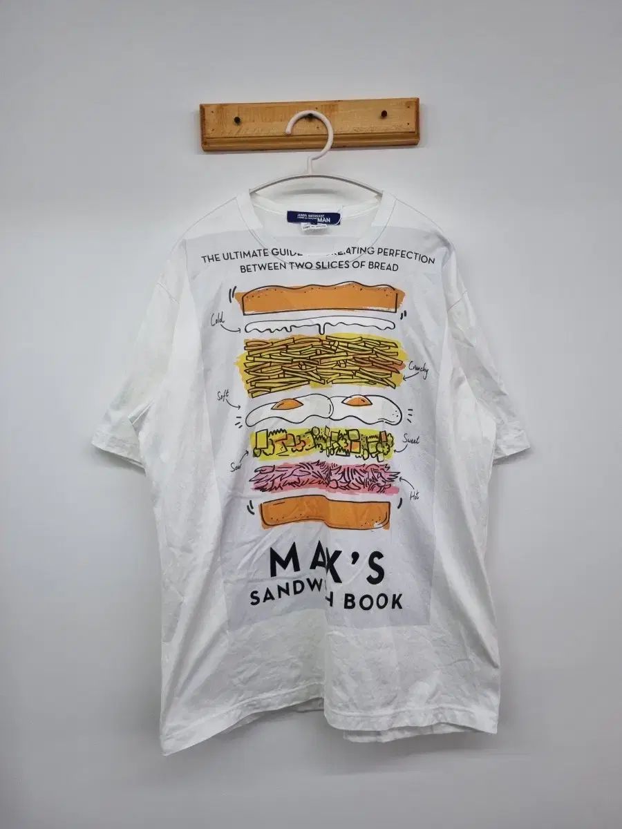 コム・デ・ギャルソン ジュンヤワタナベ マン サンドイッチ プリント 半袖 Tシャツ