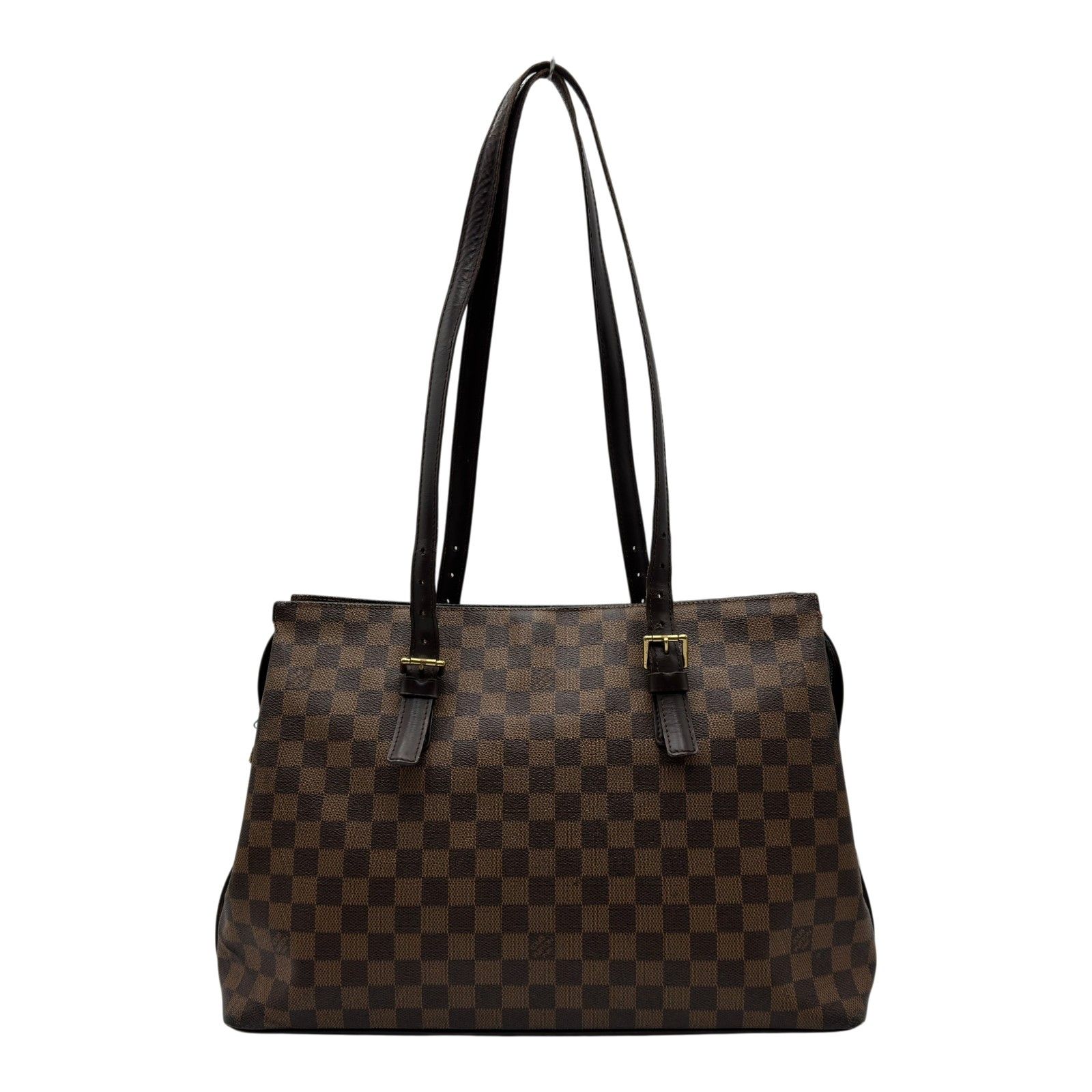 ルイ・ヴィトン LOUIS VUITTON チェルシー N51119 ブラウン ダミエ/レザー レディース トートバッグ