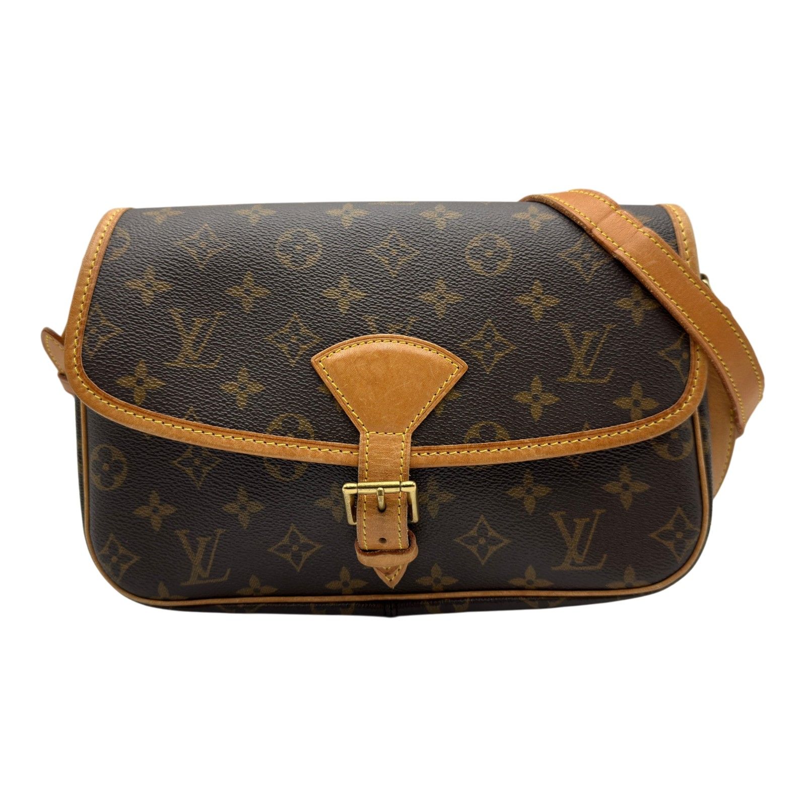 ルイ・ヴィトン LOUIS VUITTON ソローニュ M42250 ブラウン モノグラム/レザー レディース ショルダーバッグ