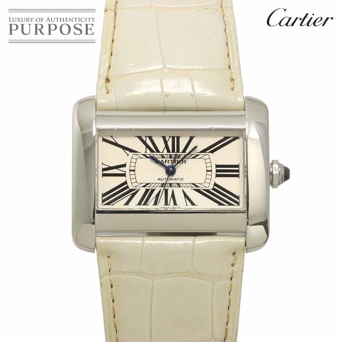 カルティエ Cartier タンクディバン LM W6300755 メンズ 腕時計 自動巻き オートマ シルバー ウォッチ Tank Divan 90323589