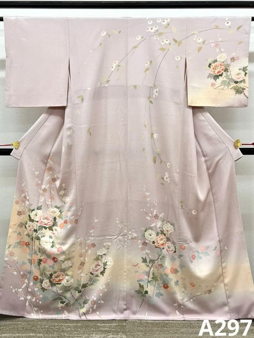 訪問着 手描き 牡丹 梅 菊 正絹 A297