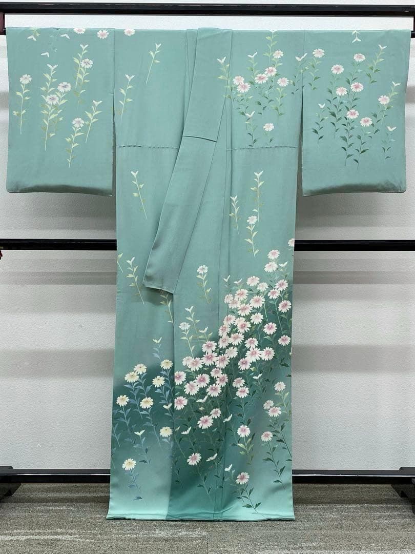 訪問着 手描き 菊 落款入 正絹 A156 - メルカリ