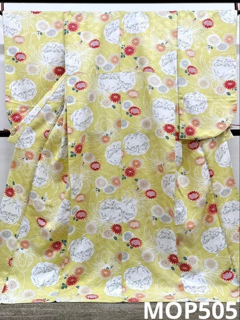 二尺袖 ポリエステル着物 菊 紋意匠 袴向き MOP505