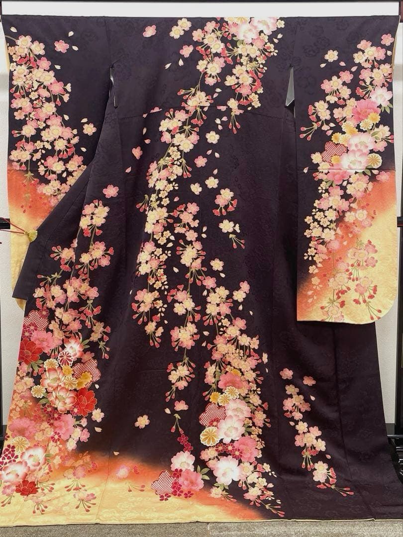 振袖 金駒 金彩 牡丹 桜 身丈182cm トールサイズ MO3765