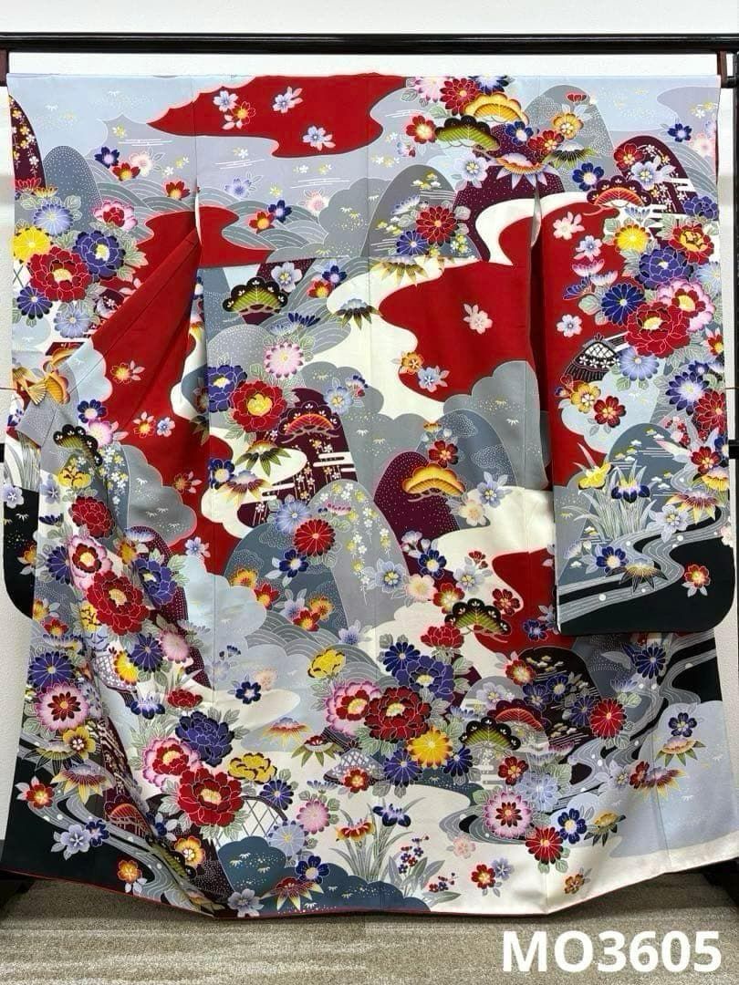 振袖 紅型調 身丈157cm MO3605