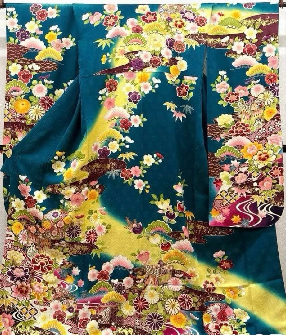 振袖 刺繍 金駒 金彩 紋意匠 撥水加工済 MO3736