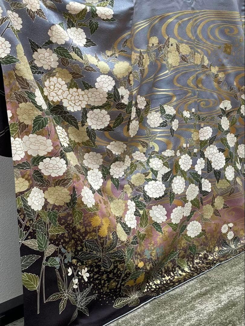 振袖 金駒 金彩 紋意匠 桜 四季の花々 MO3730 振袖 金駒 金彩 紋意匠 桜 四季の花々 MO3730 振袖 椿 金駒刺繍