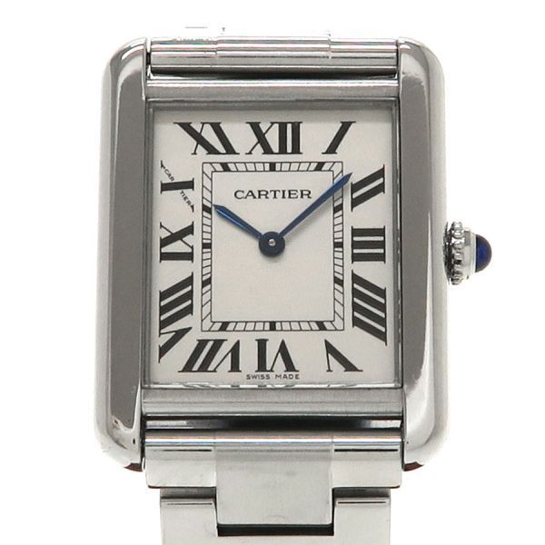 カルティエ タンクソロSM W:23×H:30mm W5200013 レディース 腕時計【Aランク】【中古】