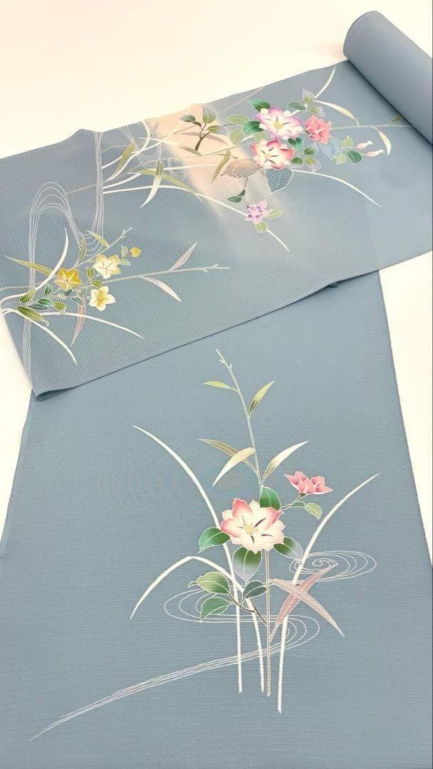 絽付け下げ 汕頭刺繍 五泉 手描 盛夏 正絹 反物 TN261 - メルカリ